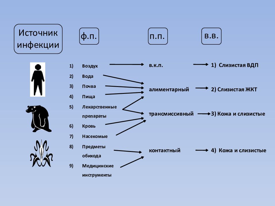 Источники заражения