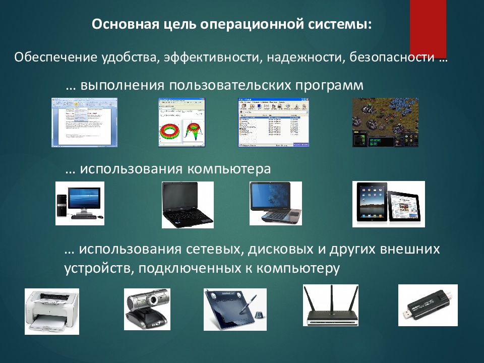 Операционная система ли. Цель операционной системы. Каковы цели операционной системы. Область использования ПК. Особенности использования ПК.