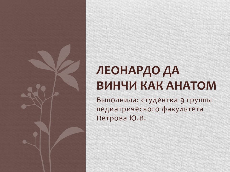 Леонардо да Винчи как анатом