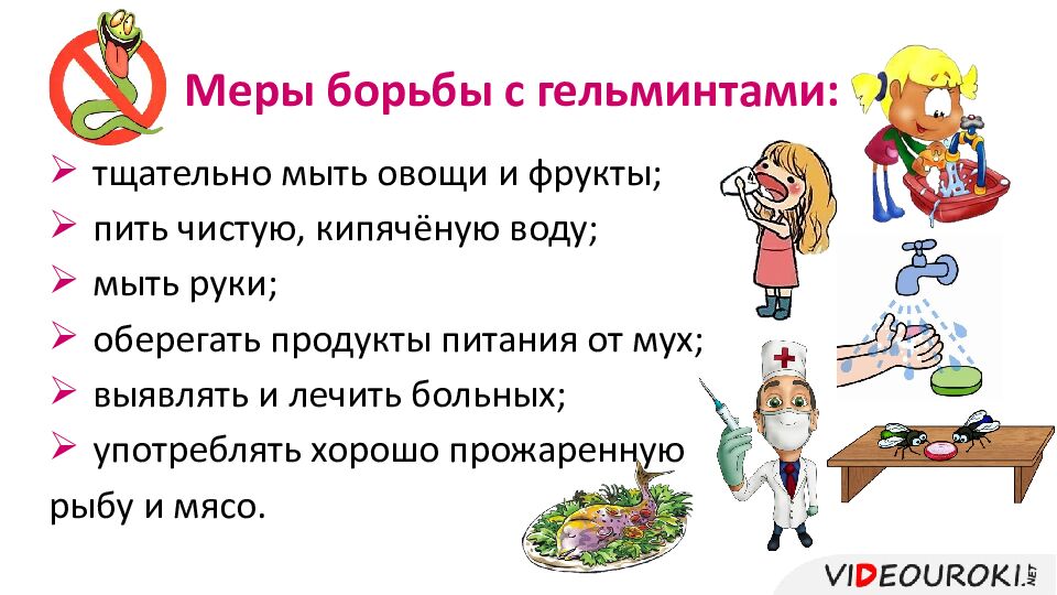 Меры борьбы с гельминтами: