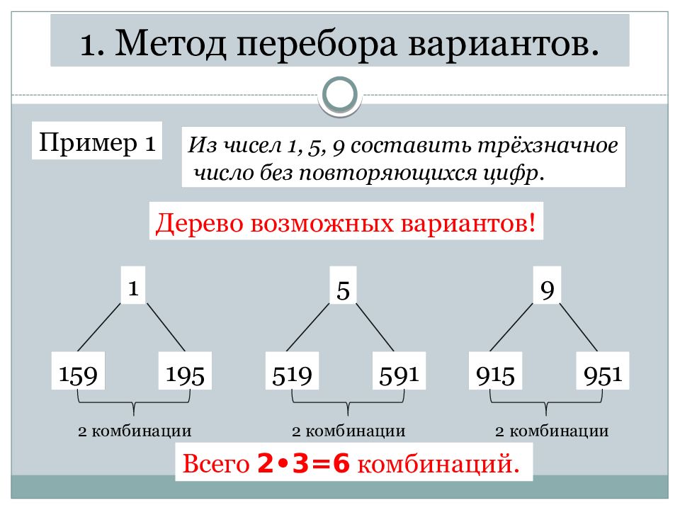 Число вариантов 7 класс презентация