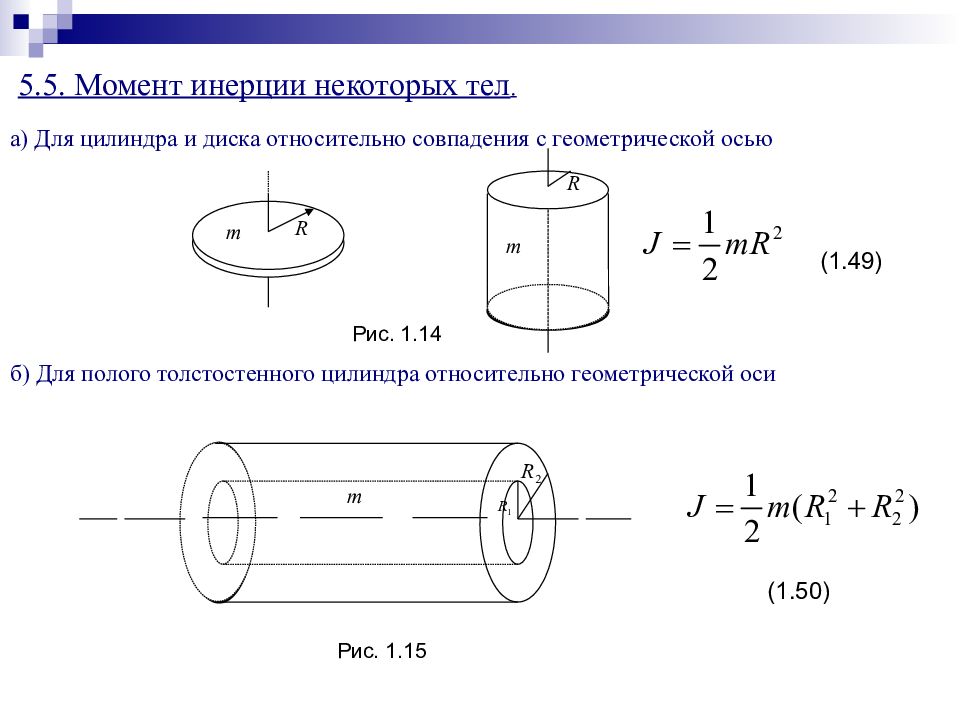 Инерция цилиндра. Выведение формулы момента инерции цилиндра. Момент инерции полого тонкостенного цилиндра. Момент инерции полого диска. Момент инерции полого цилиндра формула.