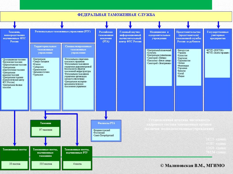 Организационная структура таможенных органов презентация