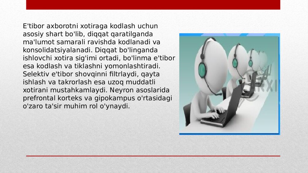Muhandislik psixologiyasi fanidan Mavzu: Axborotni qabul qilishda eʼtiborning