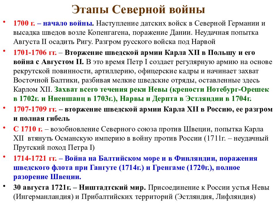 Почему началась северная война составьте план сообщения о ходе боевых действий