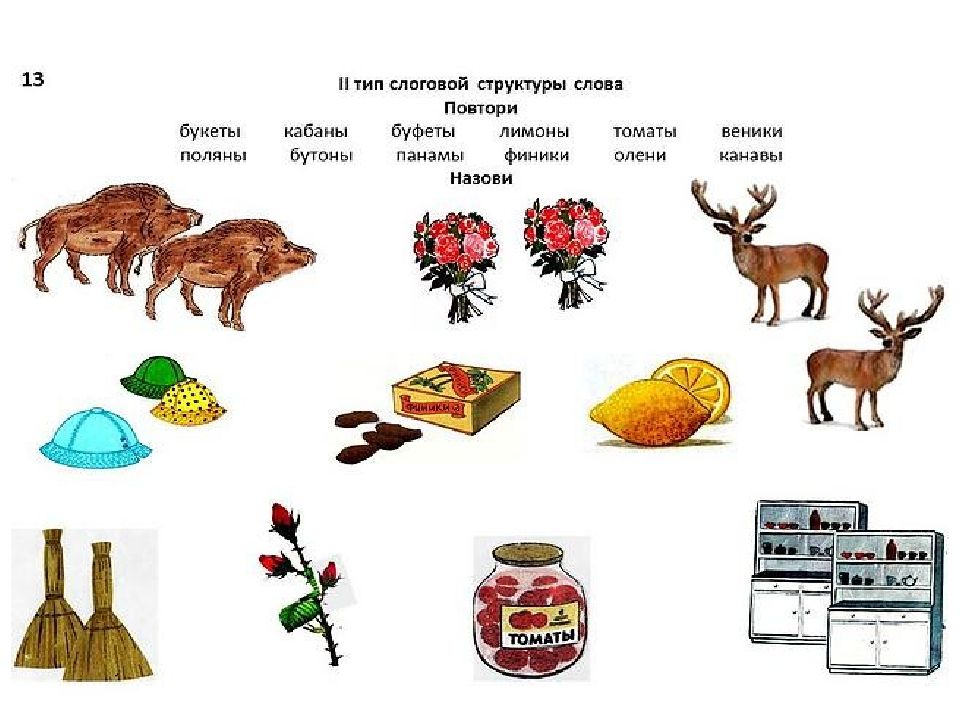 План коррекции слоговой структуры слова