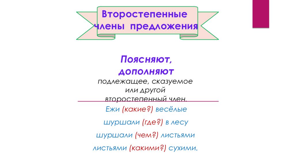 На другой это второстепенный. Ежик какой прилагательные