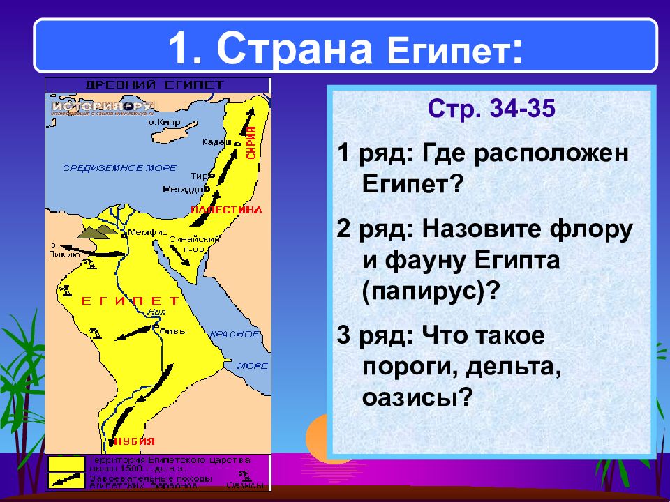 Где находится египет карта 5 класс