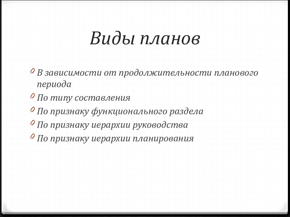 План в виде вопросов