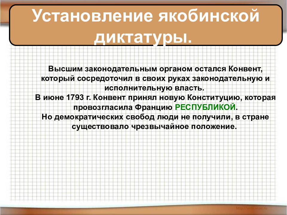 Якобинская диктатура во франции презентация