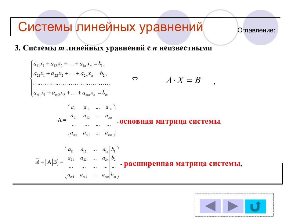 Фундаментальная система решений линейных уравнений. Фундаментальная матрица системы линейных уравнений. Матрица системы уравнений и расширенная матрица системы. Основная и расширенная матрицы системы линейных уравнений. Основная матрица Слау.