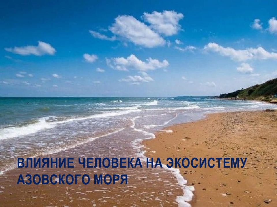 ВЛИЯНИЕ ЧЕЛОВЕКА НА ЭКОСИСТЕМУ АЗОВСКОГО МОРЯ