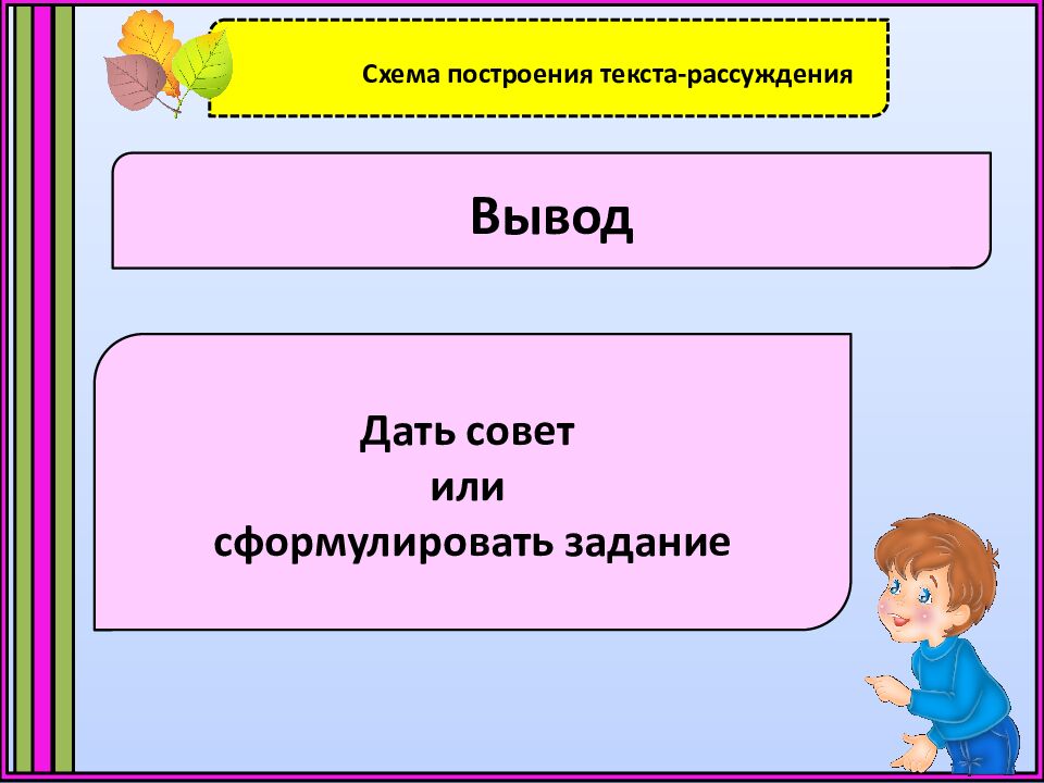 Схема построения текста-рассуждения