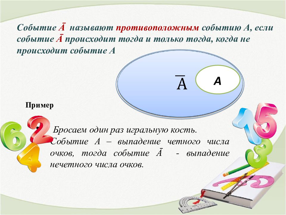 Противоположным событием называют. Противоположные события примеры. События комбинации событий противоположное событие. Событие противоположное событию а. Противоположные события примеры из жизни.