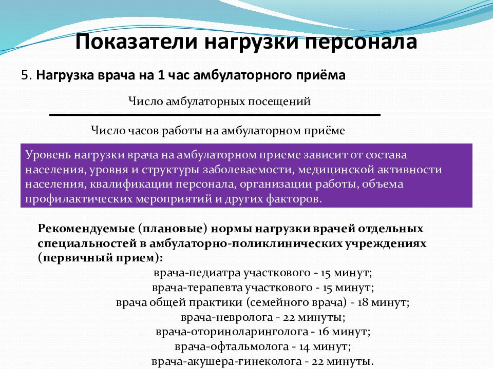 Функция врачебной должности формула расчета. Показатели работы врача на приеме. Показатели нагрузки персонала. Показатель нагрузки персонала поликлиники. Показатель нагрузки на врача.