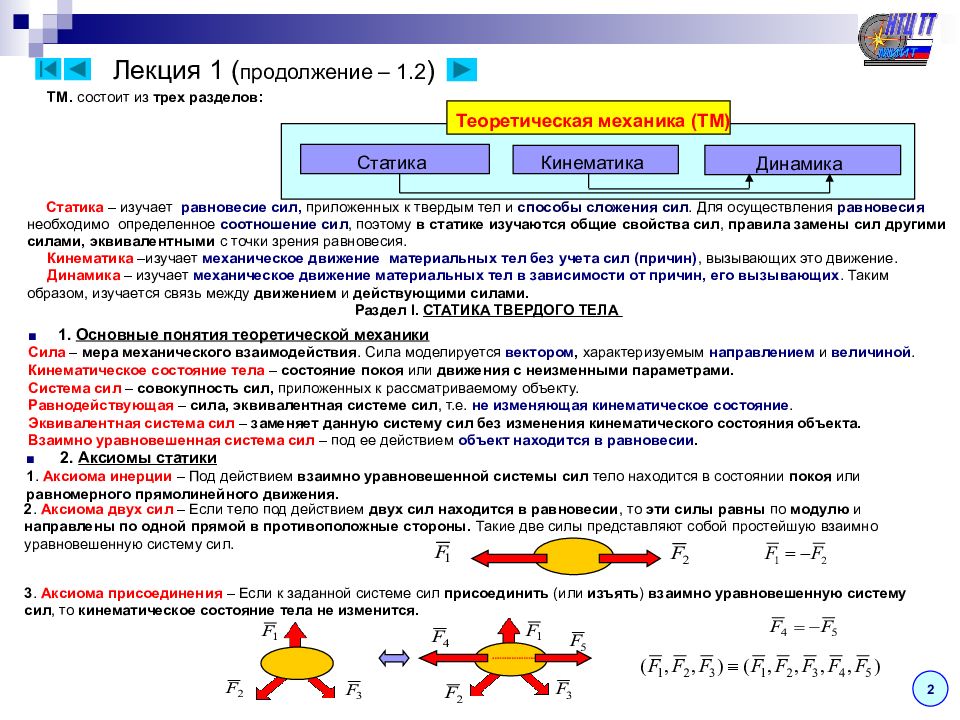 Динамика теоретическая механика презентация