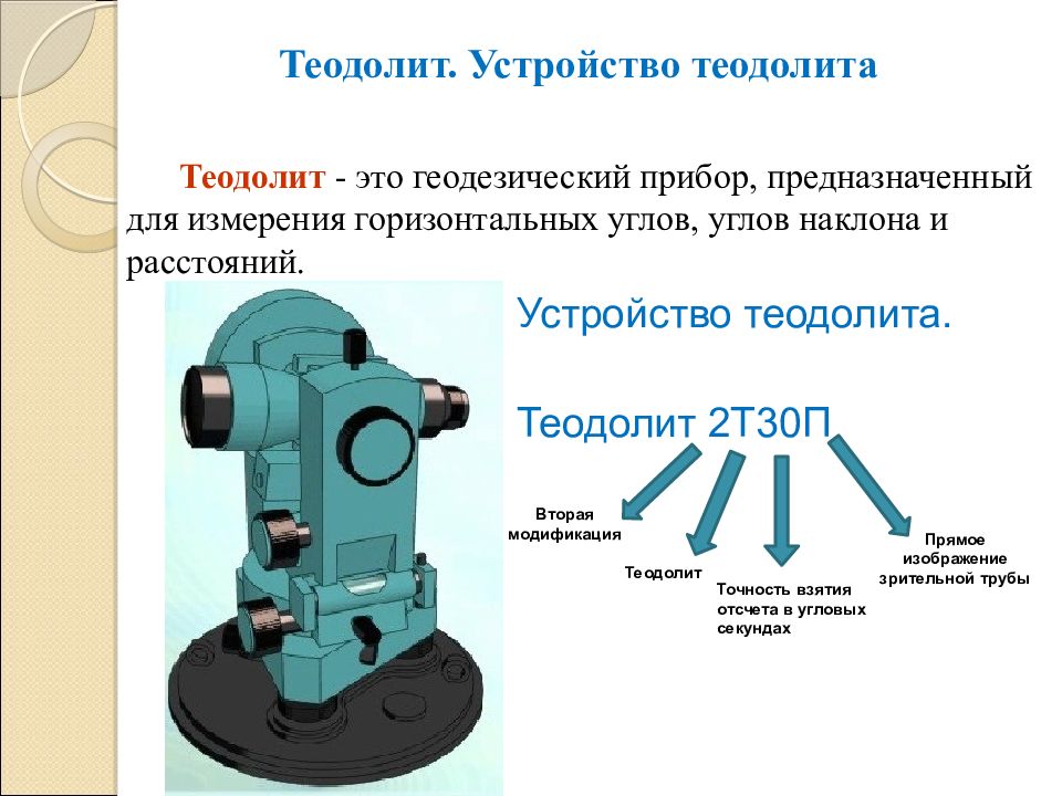 Теодолит 2т30 презентация