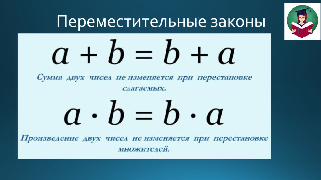 Переместительные законы