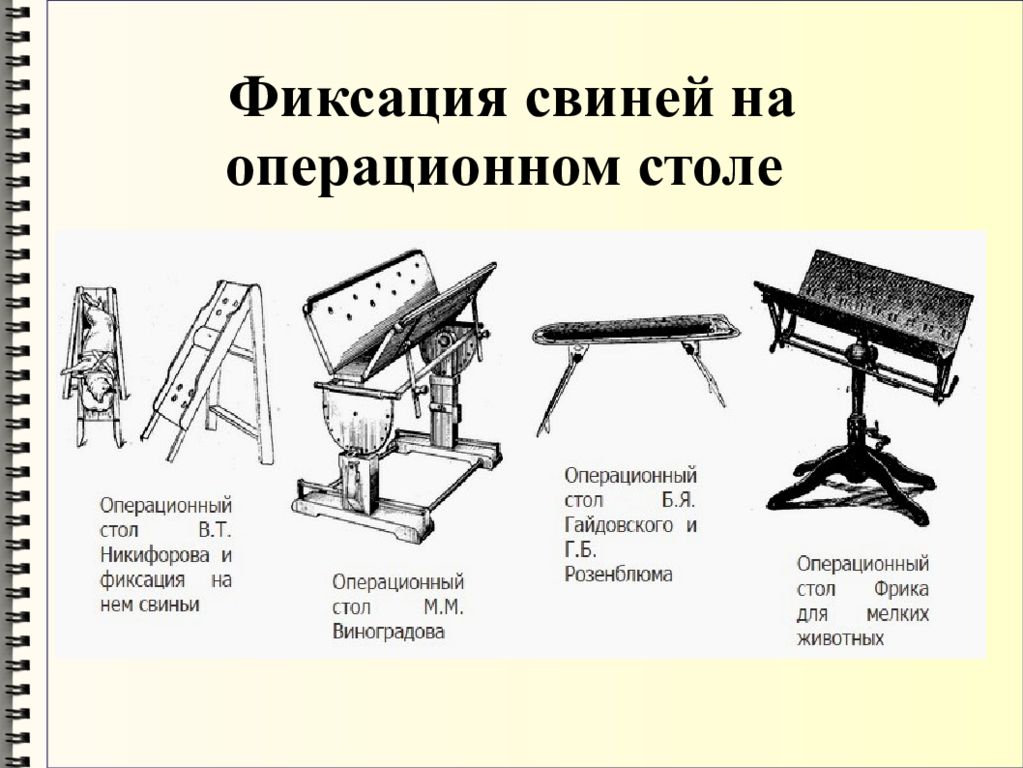 Столы для фиксации сельскохозяйственных животных