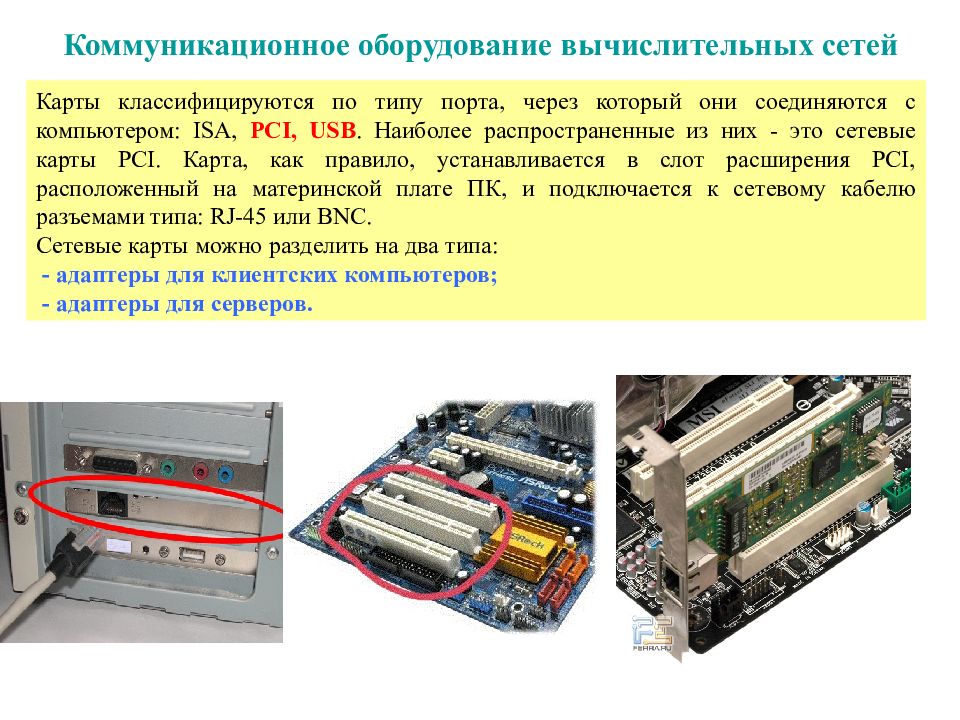 К какому типу оборудования относится сетевая карта