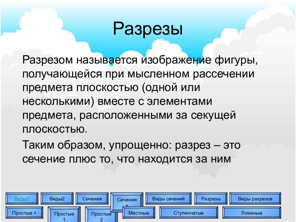 Изображение фигуры получающейся при мысленном рассечении предмета плоскостью это