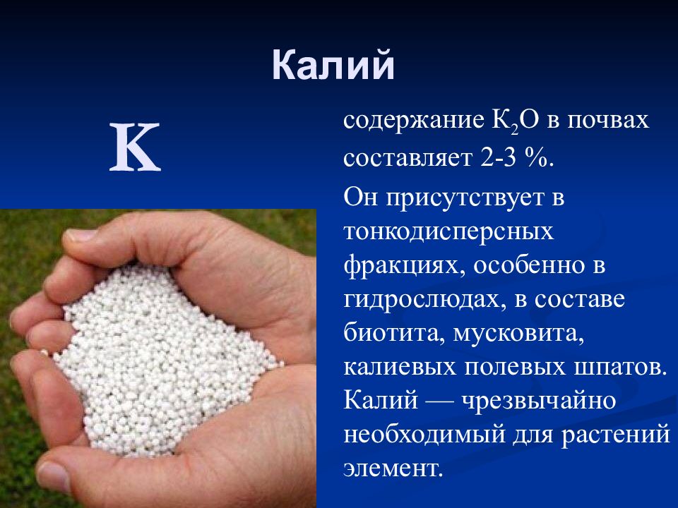 Виды калия. Калий в природе. Химический состав почвы. Нахождение в природе калия. Калий в почве.