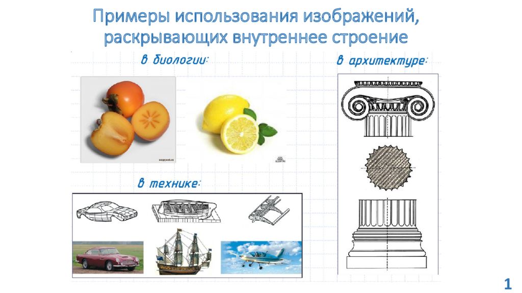 Применение рисунка. Примеры использования изображений, раскрывающих внутреннее строение. Строение различных предметов. Примеры использования раскрывающие внутренние строение черчение. Применение рисунок.