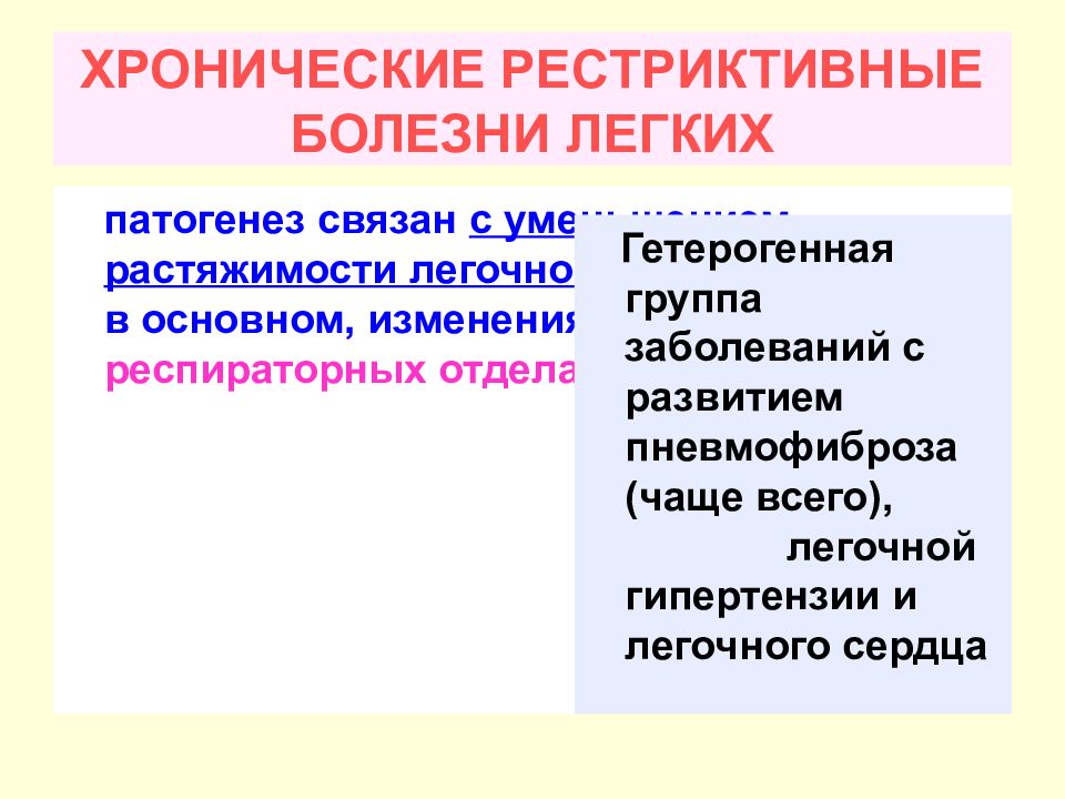Рестриктивные нарушения что это. Рестриктивные заболевания легких. Обструктивные и рестриктивные заболевания легких. Хронические обструктивные и рестриктивные заболевания легких.. Рестриктивные болезни легких классификация