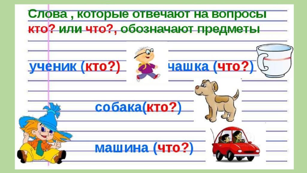 Конспект урока 1 класс слово