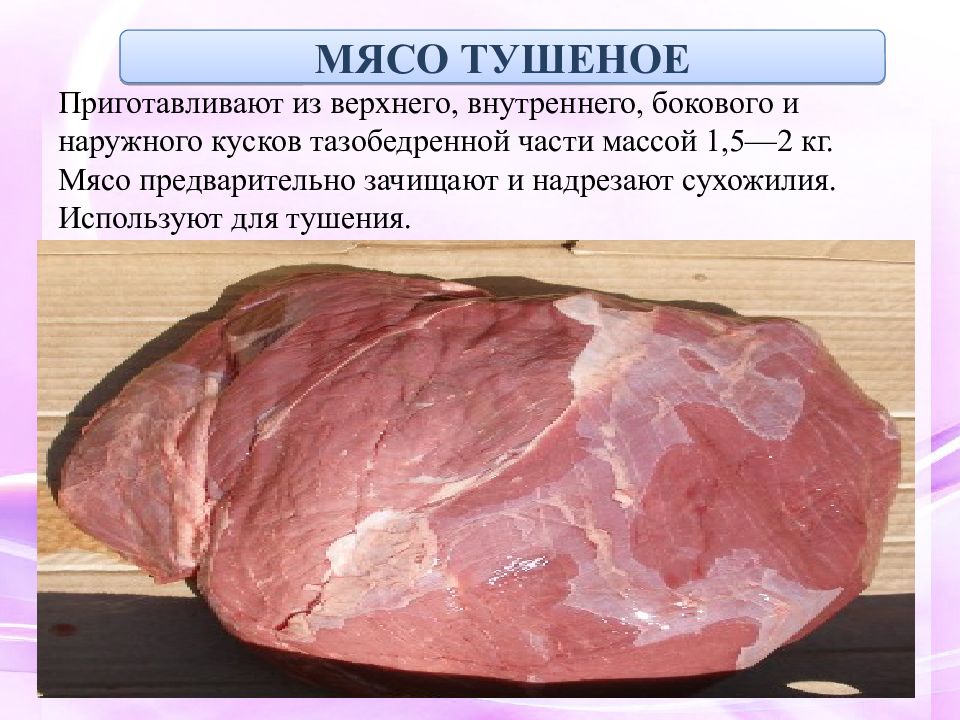 Мясо тушеное презентация