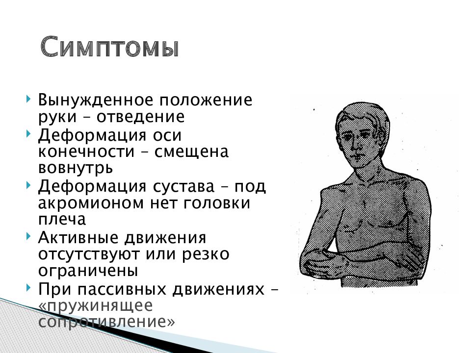 Вывих плечевого сустава карта вызова скорой помощи шпаргалка для скорой медицинской помощи