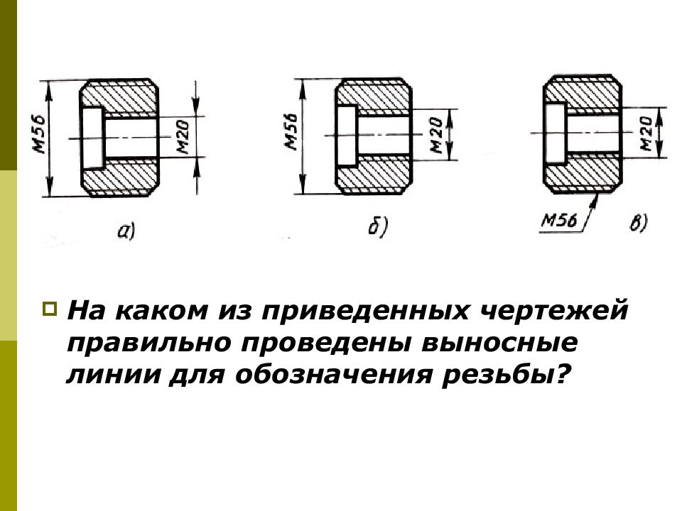 На каком чертеже правильно