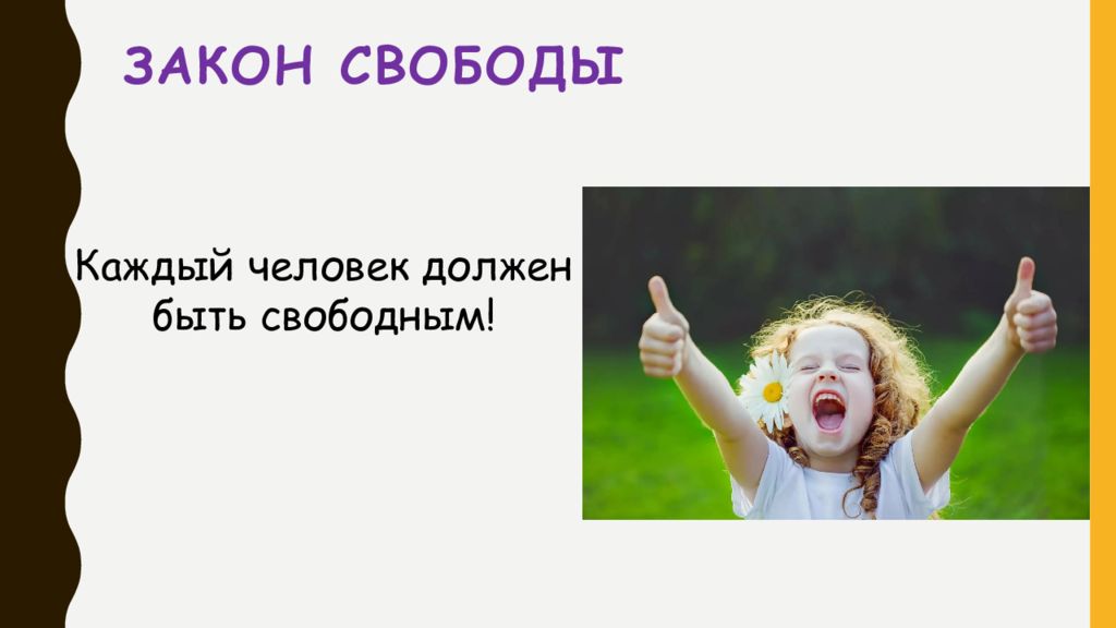 Свобода каждого. Человек должен быть свободным. Свобода и закон. Почему человек должен быть свободным. Для чего нужна Свобода человеку.