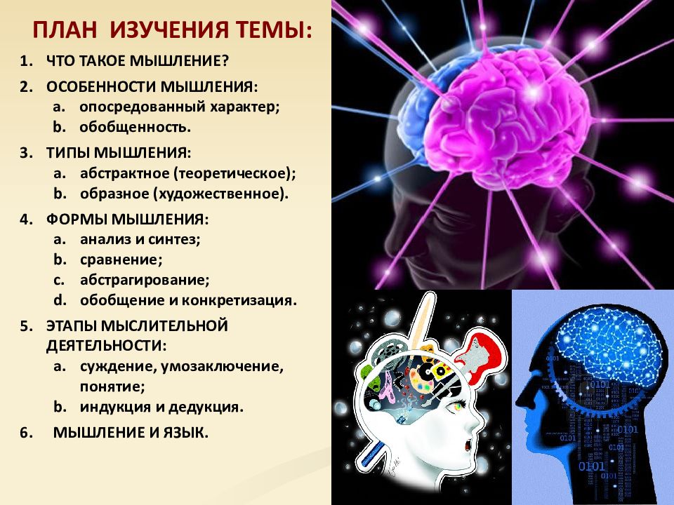 Роль образного мышления в развитии исследовательских способностей план