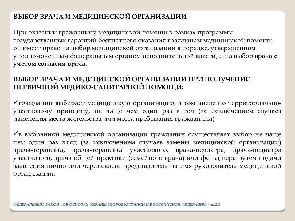 Право граждан на медицинскую помощь презентация