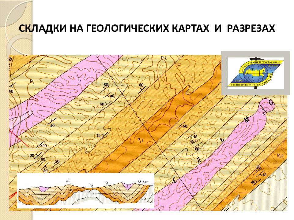 Геологическая карта с разрезом