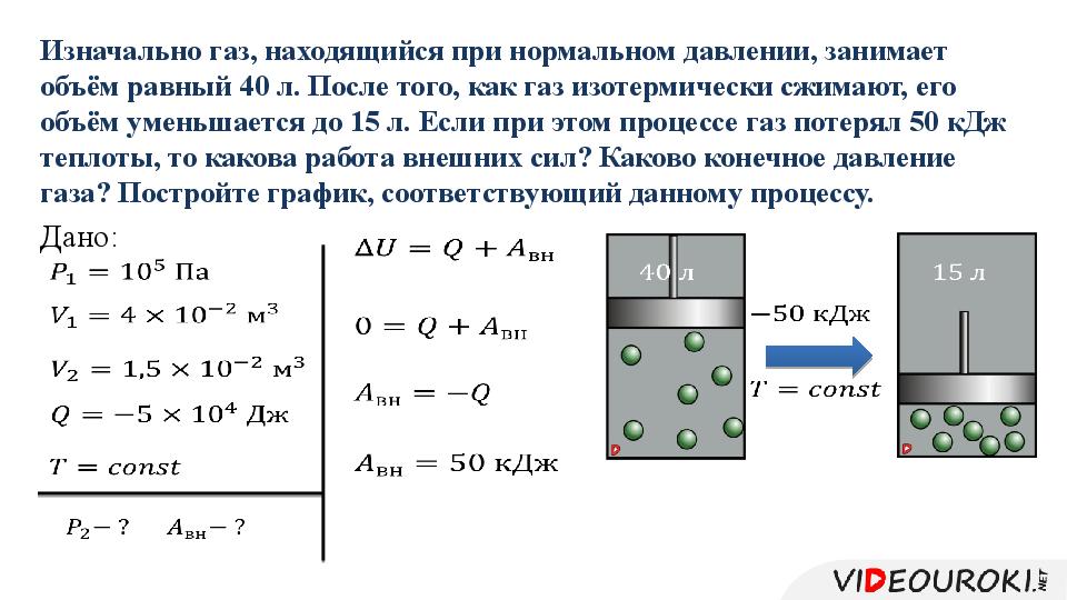 Процессы над газом. Объем газа изотермически уменьшается. Если ГАЗ сжимают то его объём. ГАЗ изотермически сжали как изменилось при этом давление. Как понять уменьшить объём изотермически.