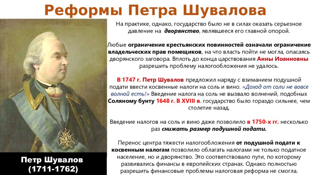 Реформа молодцов. Граф Петр Иванович Шувалов реформы. Реформа Шувалова 1753. Реформы Петра Шувалова. Шувалов п и деятельность.