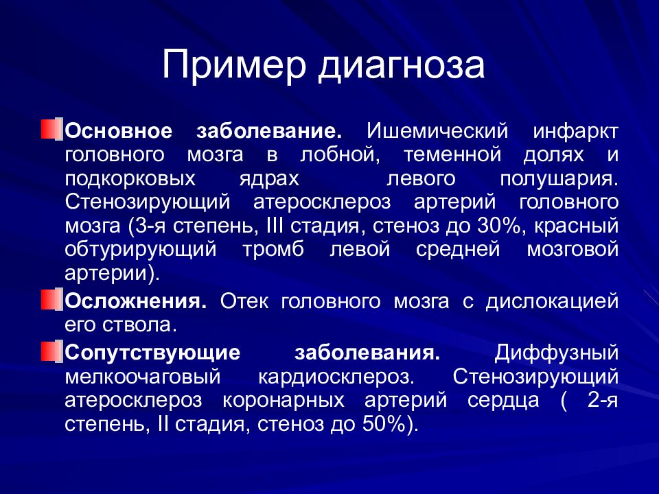 Атеросклероз сосудов головного мозга карта вызова смп