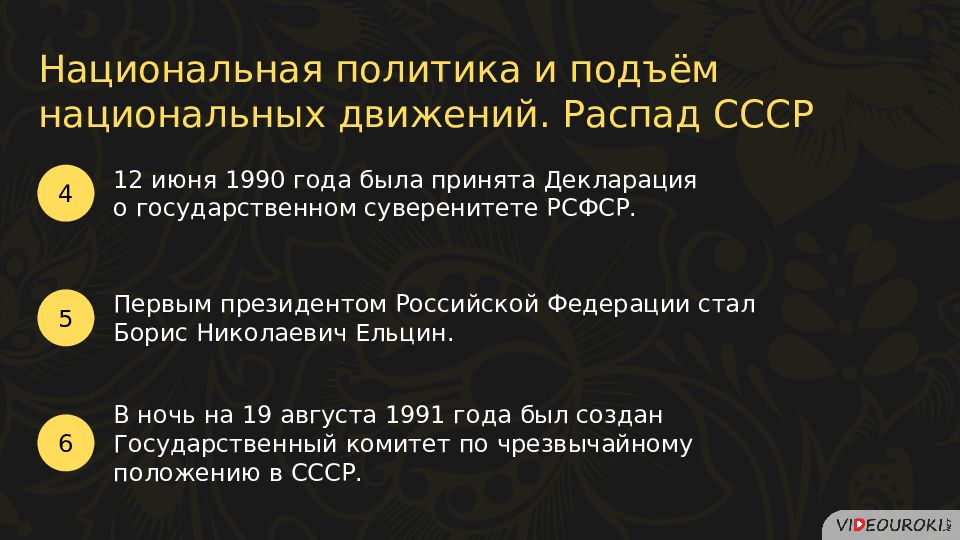 Национальная политика и подъем национальных движений распад ссср презентация