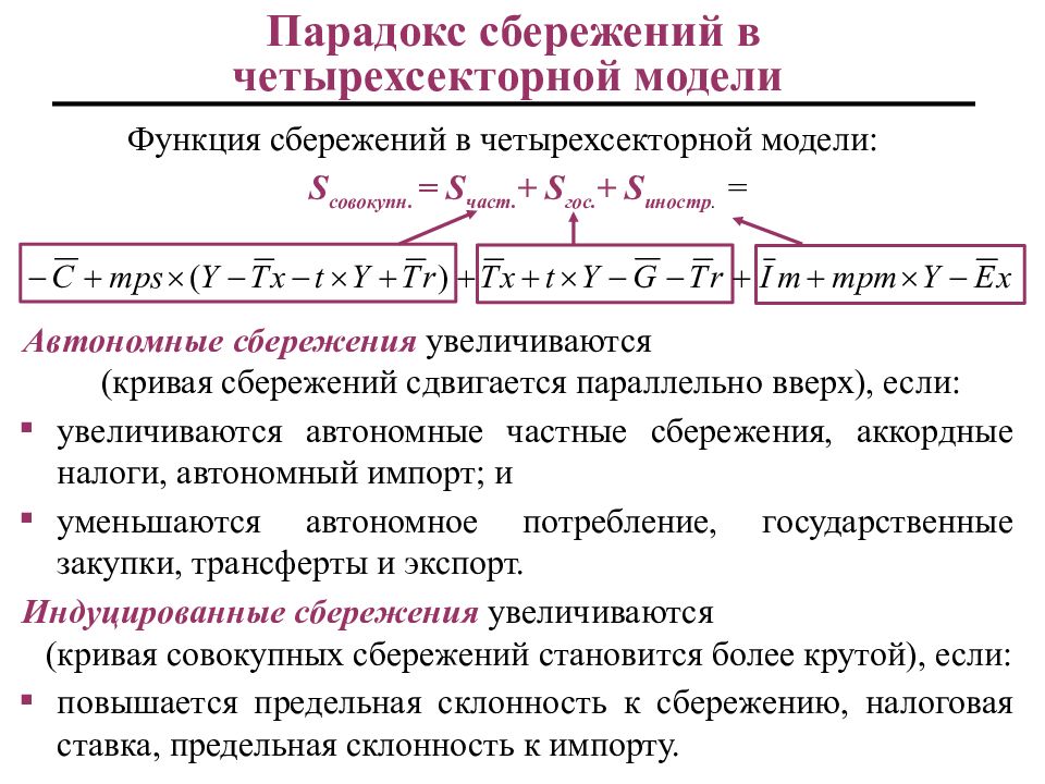 Личные сбережения равны. Частные сбережения формула макроэкономика. Частные и государственные сбережения формула. Четырехсекторной модели экономики. Формула сбережений в макроэкономике.