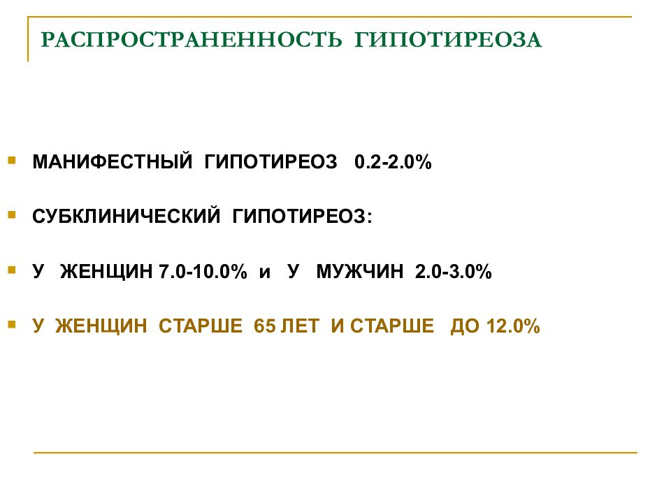 Гипотиреоз терапия презентация