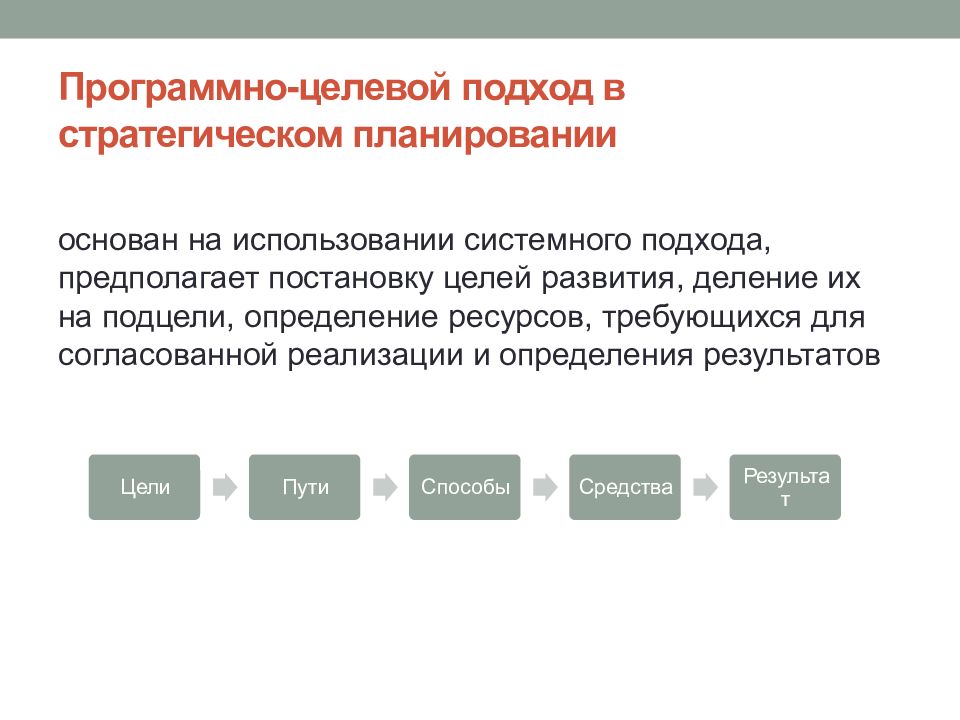 Программно целевая программа. Программно целевая программа