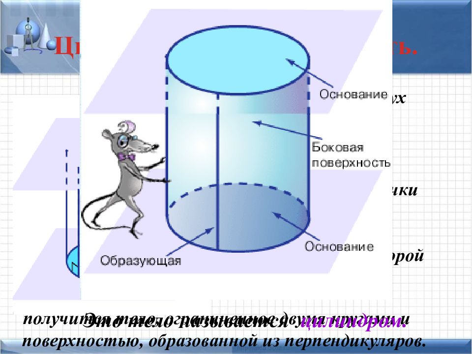 Площадь поверхности цилиндра. Цилиндрическая поверхность. Понятие цилиндрической поверхности. Поверхностная площадь цилиндра.