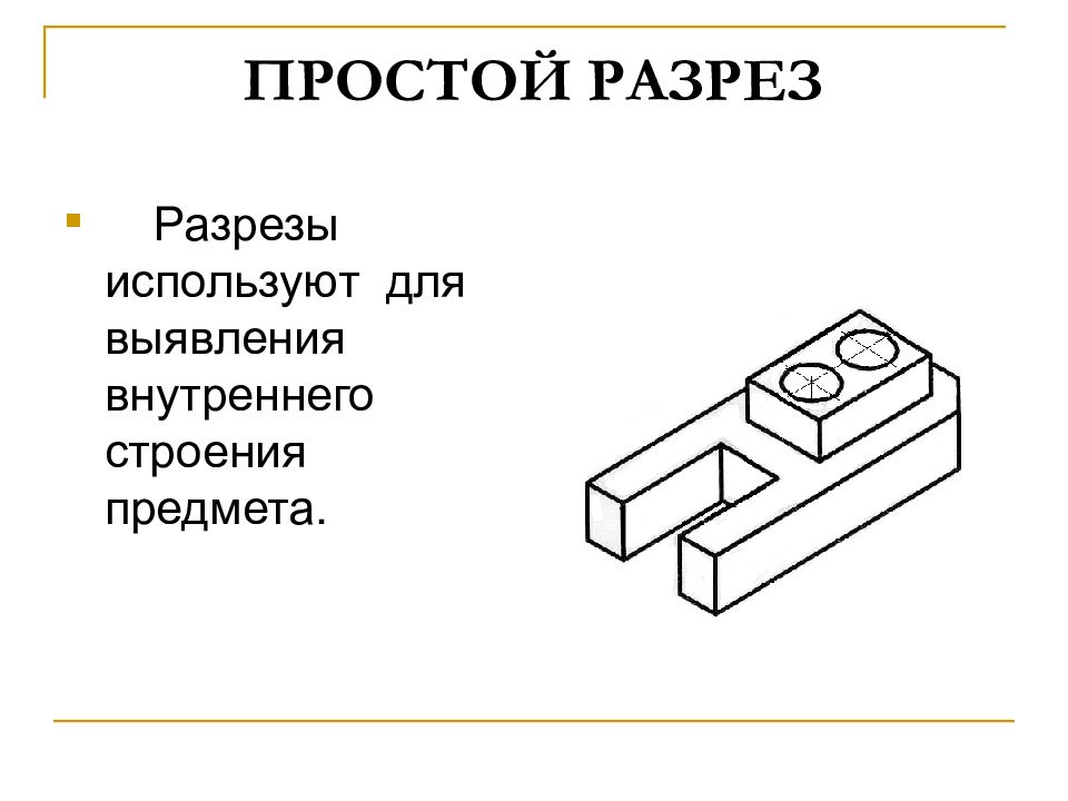 Строение предмета. Разрезы применяют для выявления. Для чего применяют на чертежах разрезы. Чертеж для презентации. Разрез черчение база.