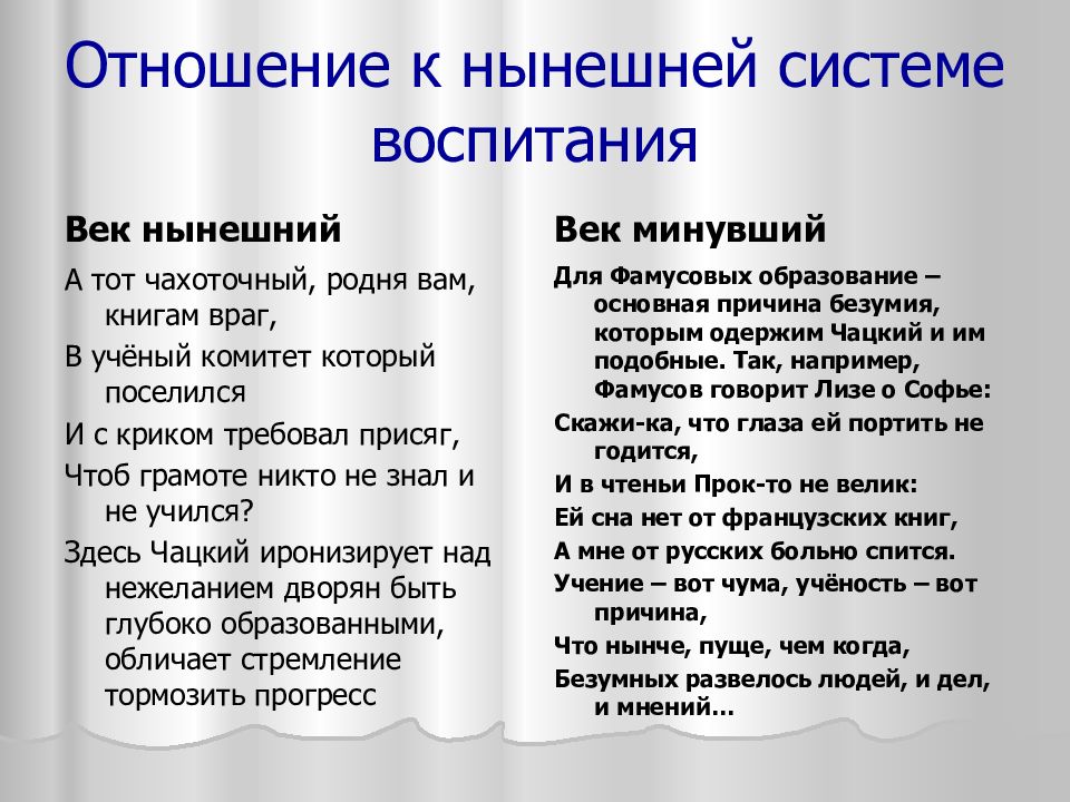 Век нынешний. Век нынешний и век минувший Грибоедов. Отношение к Москве век нынешний. Отношение к службе век нынешний век. Горе от ума а тот чахоточный.