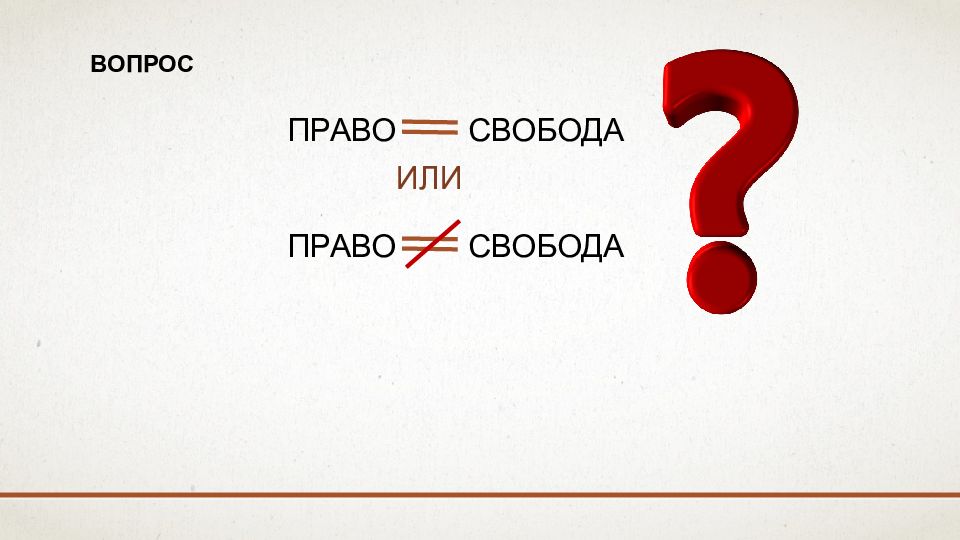 Пять понятий. Вопросы про свободу человека.