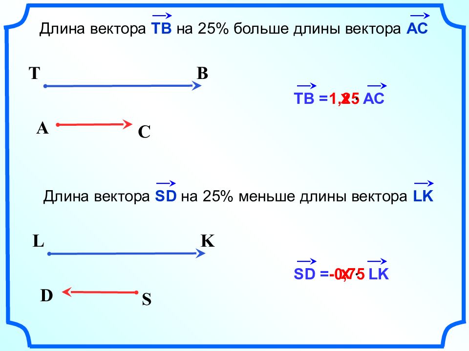 Длина вектора 9 2. Длина вектора TB на 25 больше длины вектора. Длина вектора ТБ на 25. Длина вектора AC. Вектор меньше вектора.