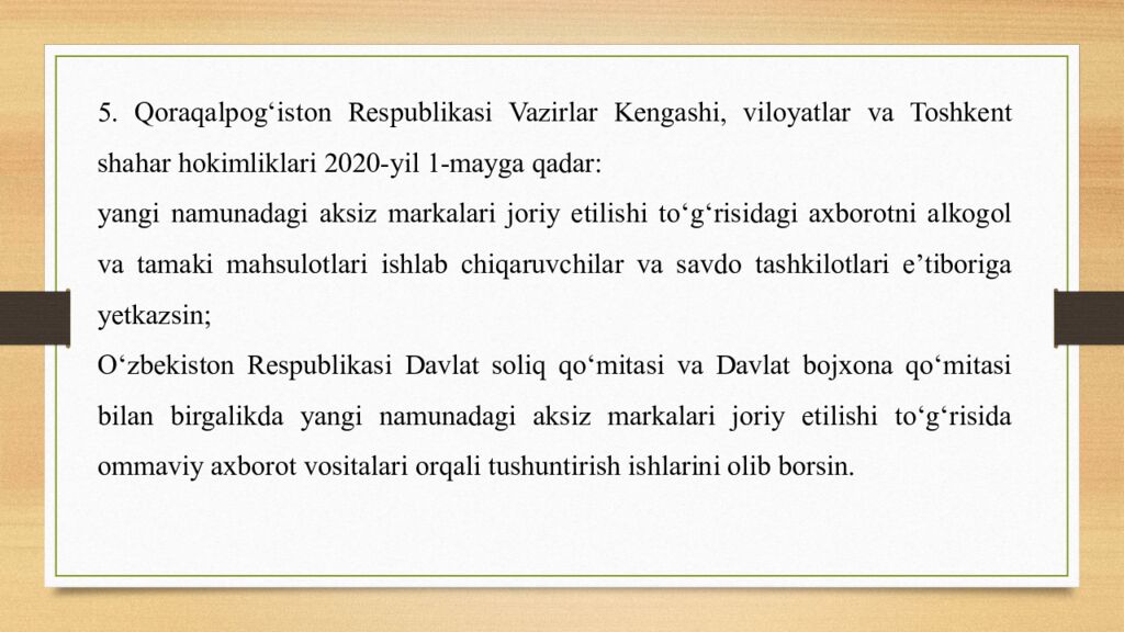 Mavzu : Aksiz soliģi va uning hisoblanishi
