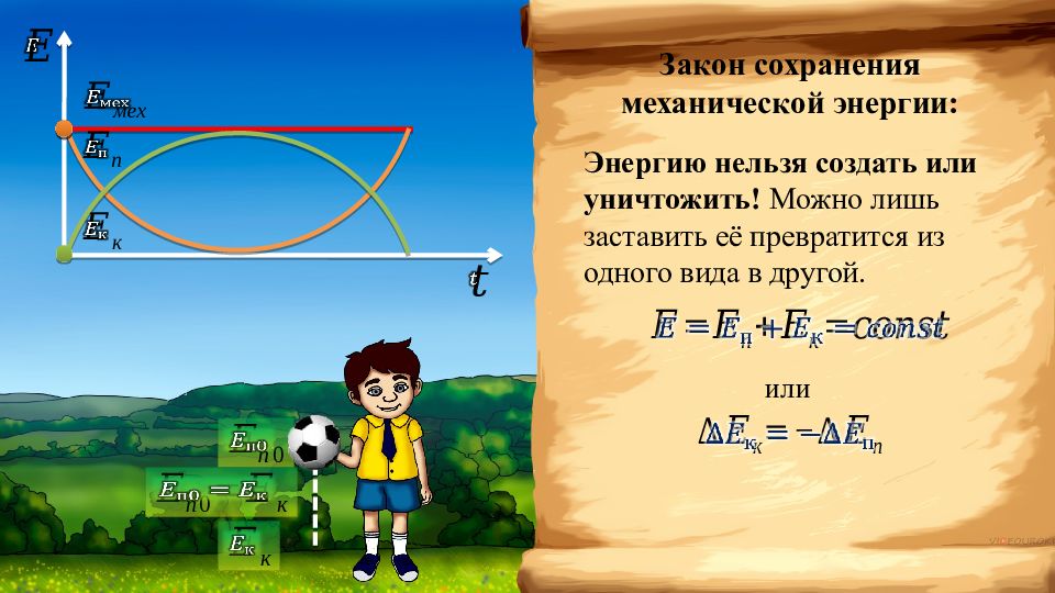 Презентация на тему превращение одного вида механической энергии в другой